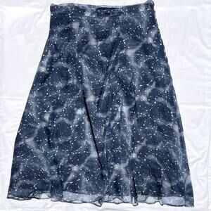 Bea & Dot ModCloth Celestial Maxi Skirt Womens Plus 3X Navy Gray Constellations
